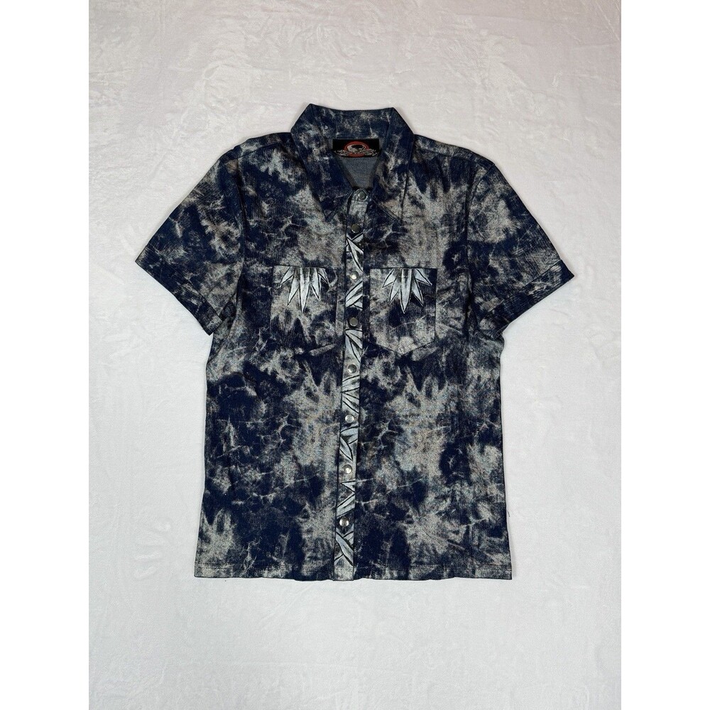 Vintage Y2K Lip Service AOP Button Up T Shirt Size XL